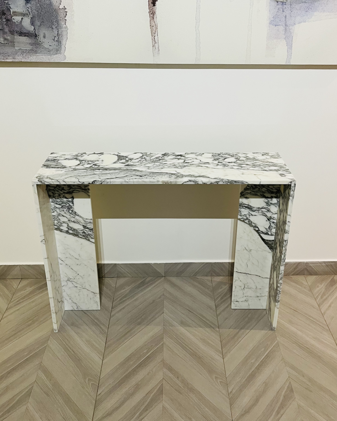 Avara styled in a modern hallway with neutral décor