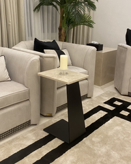  Elena Serving Table beside lounge seating