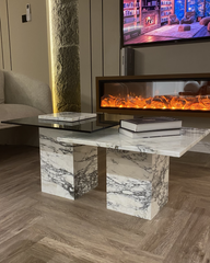 Styled living room setup with Greta Coffee Table as centerpiece