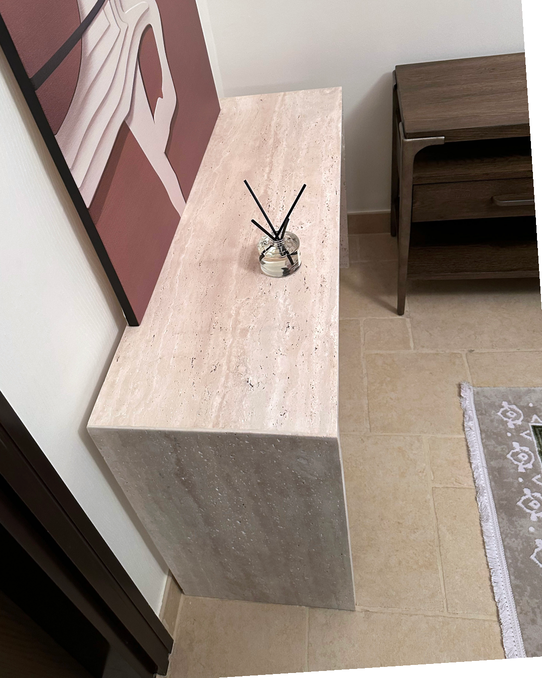Top-down view showing honed finish and edge detail