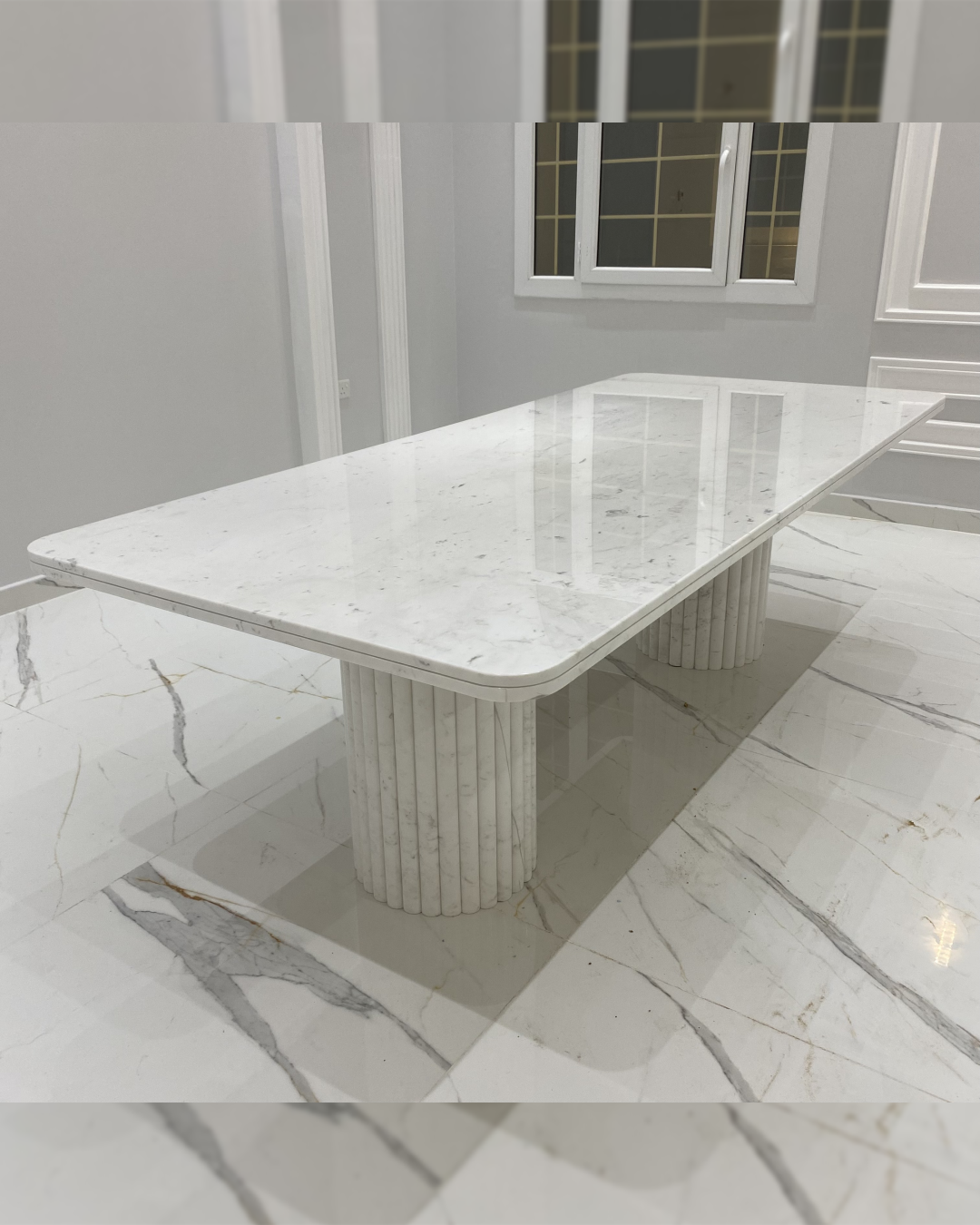 Nova Dining Table styled in luxury dining setting