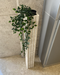 Frontal view showcasing vertical convex bevels and overall height