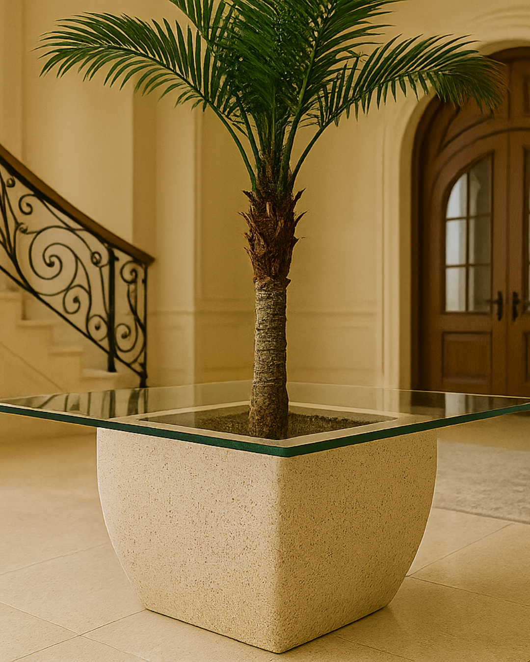 Palma Planter styled in a tropical modern interior
