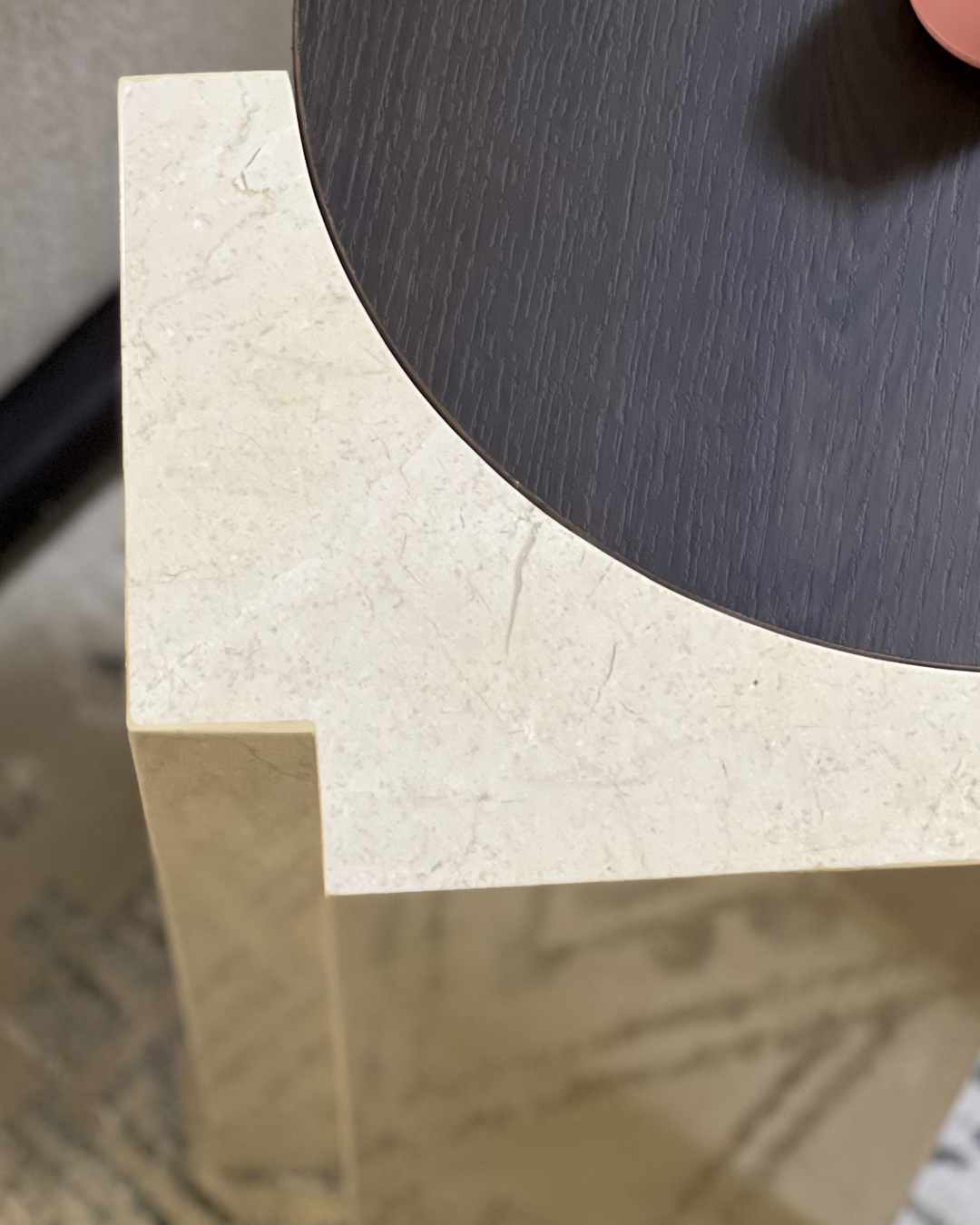 Wood finishing close up