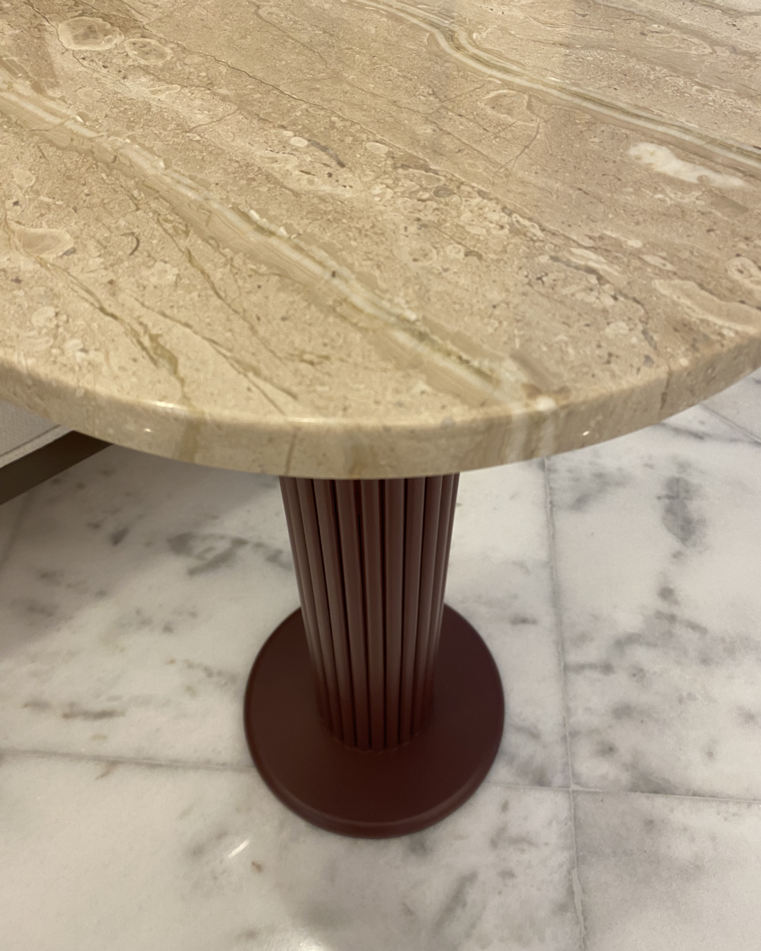 Close-up of polished Royal Dino marble surface