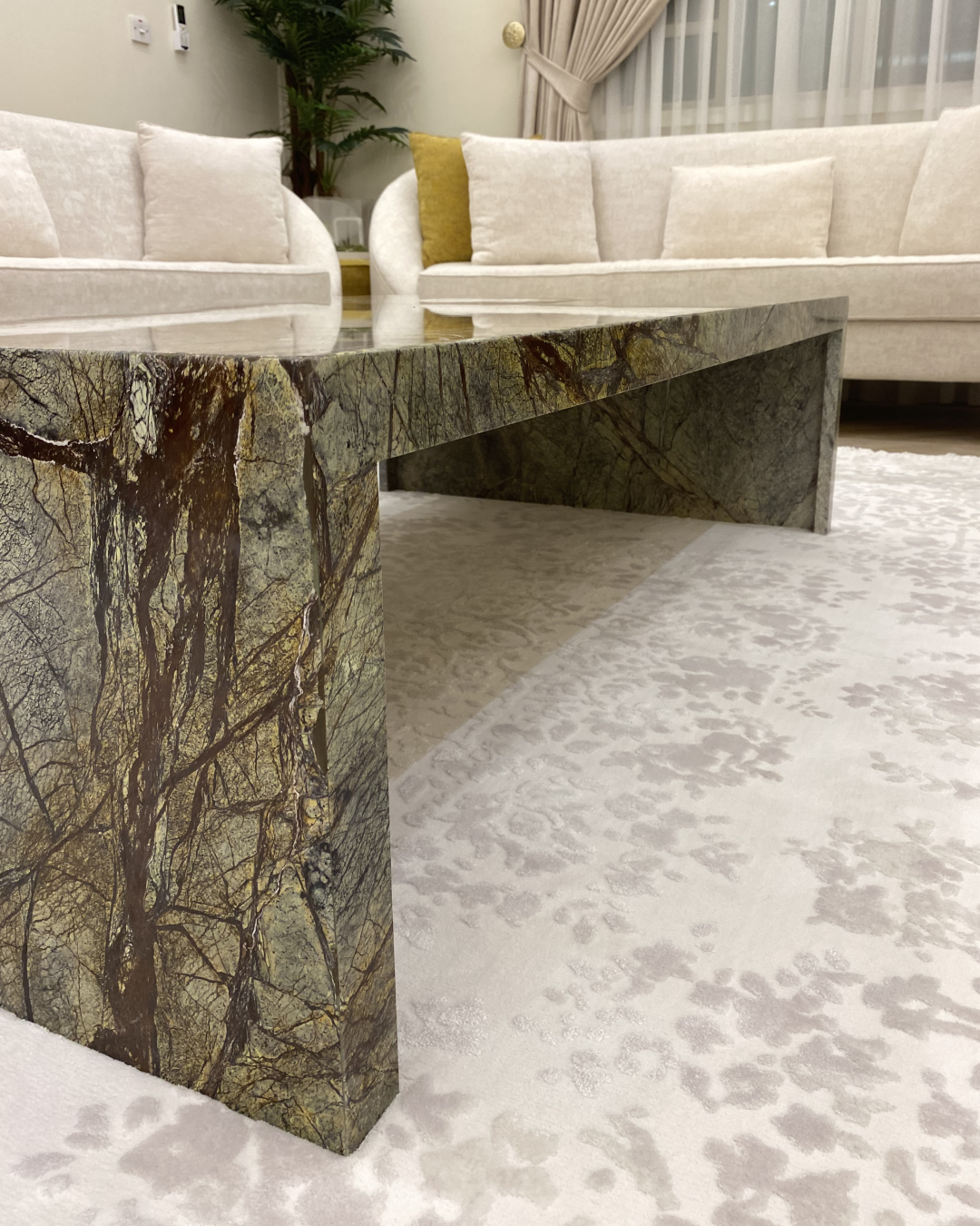Close-up of marble border detail and veining