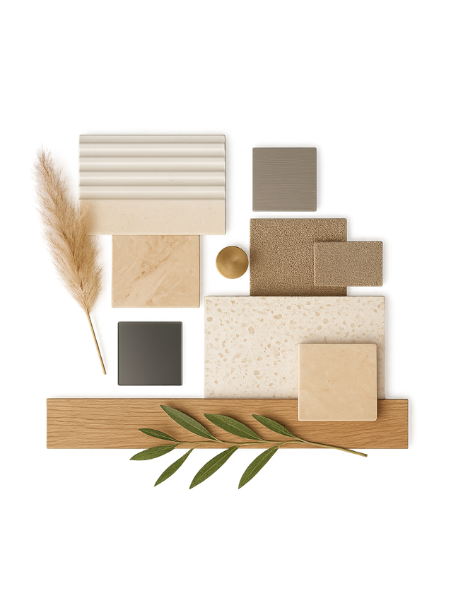 Mobile view of Sheen Interiors brand identity highlighting clean lines, soft tones, and handcrafted furniture philosophy