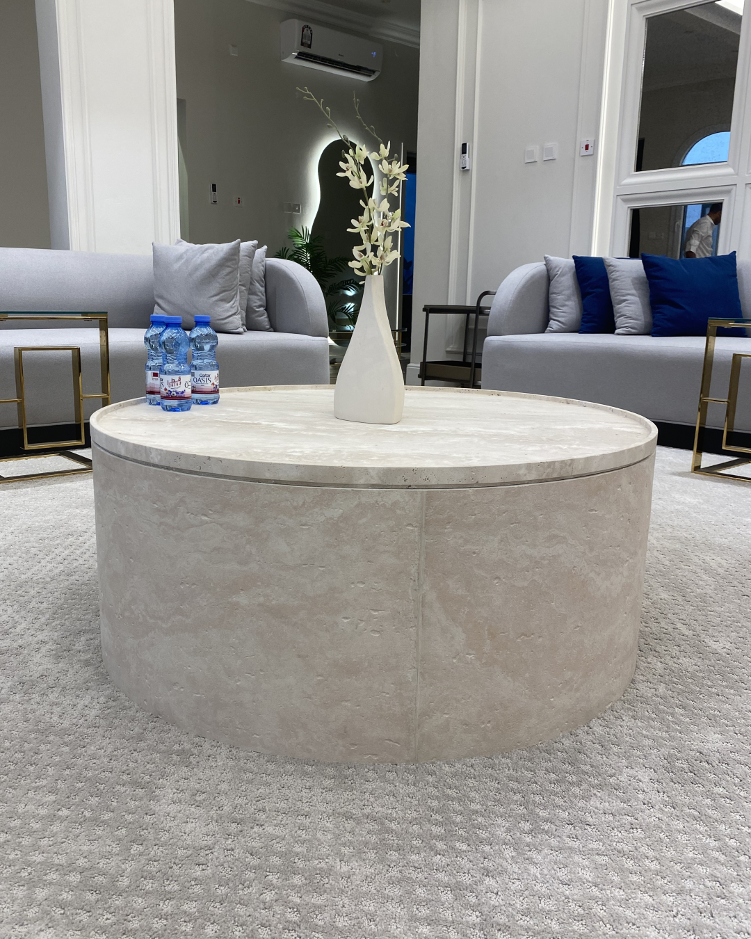 Travea Coffee Table styled in a modern lounge