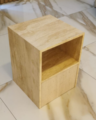 Angled top view showing both compartments