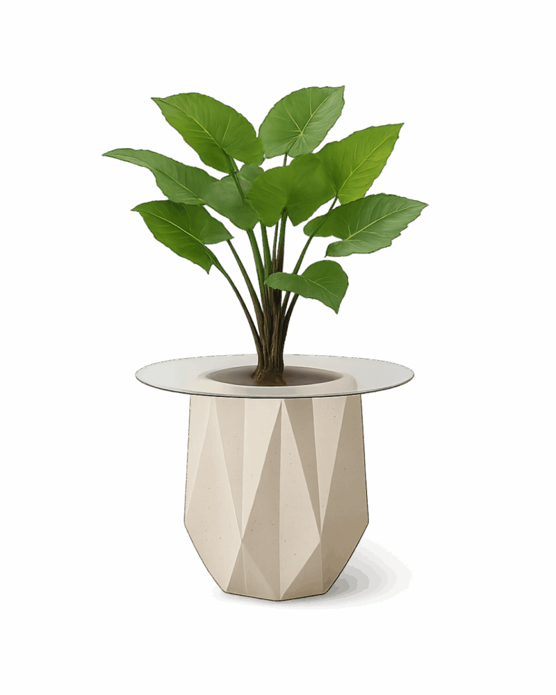 Facet Blanc Planter
