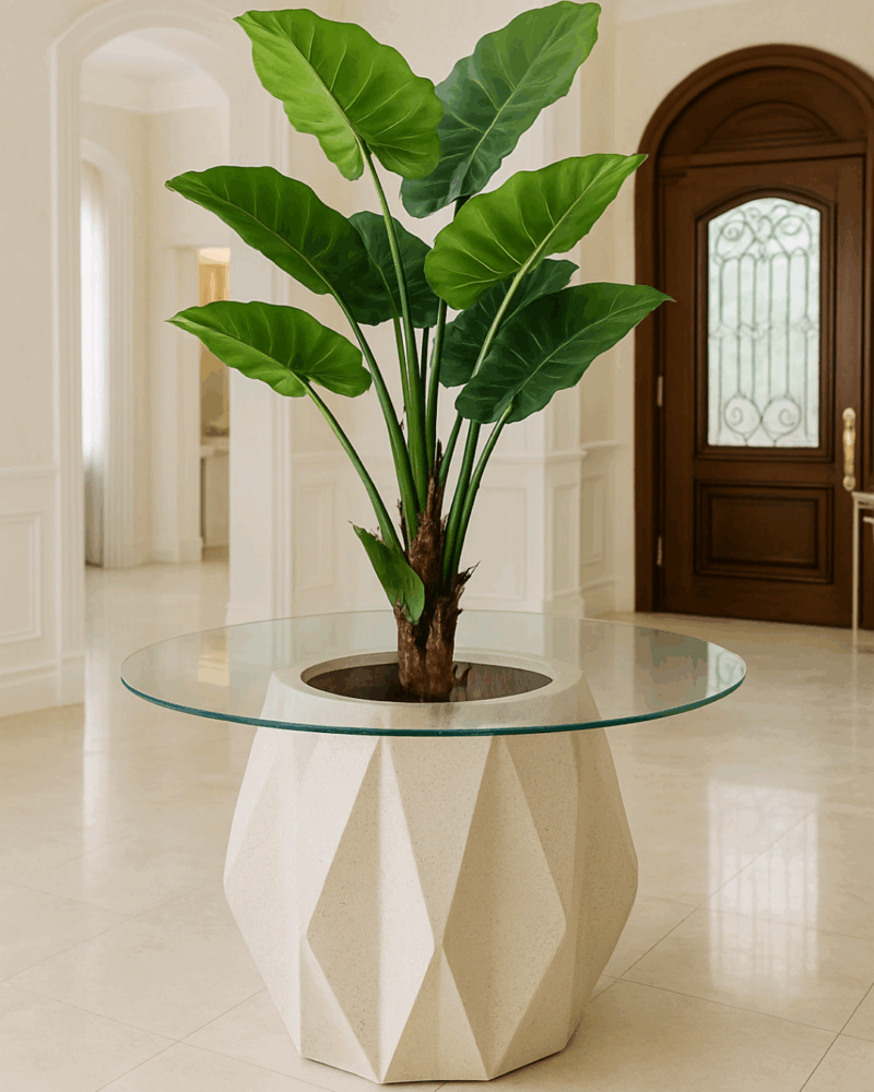 Facet Blanc Planter - Image 2
