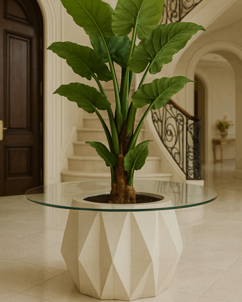 Facet Blanc Planter - Image 3