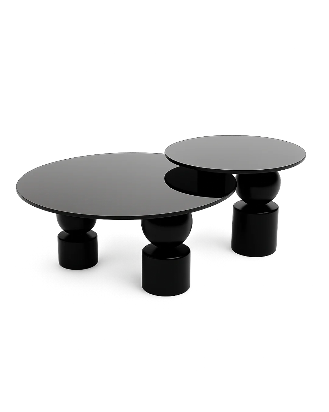 AI Generated set of Nero coffee table with clean background