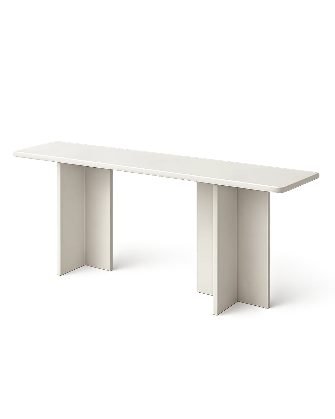 Tara Console Table on white background with soft shadows
